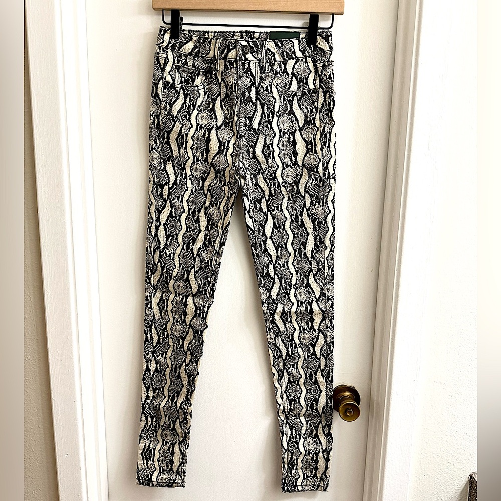 Wild Fable Faux Snakeskin Print High Rise Super Skinny Jeans size 00